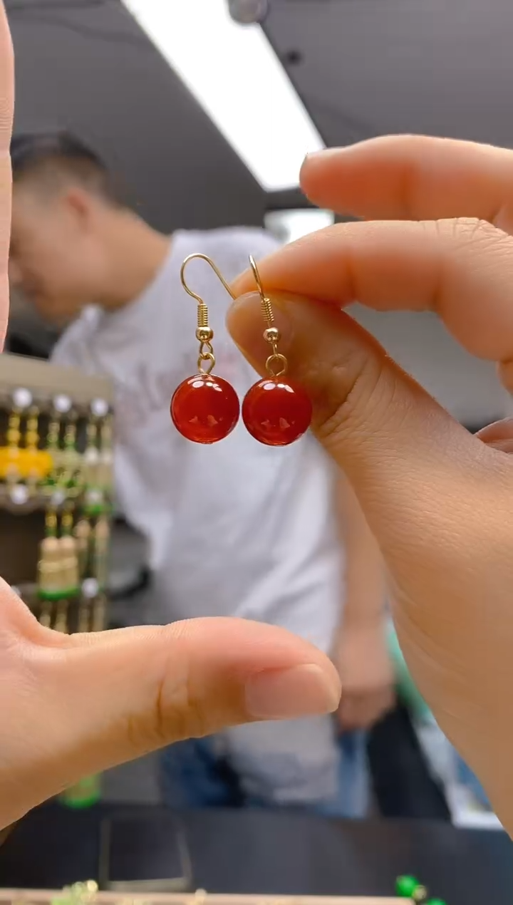 【闪购商品】玛瑙/玉髓耳饰合金057玛瑙饰品