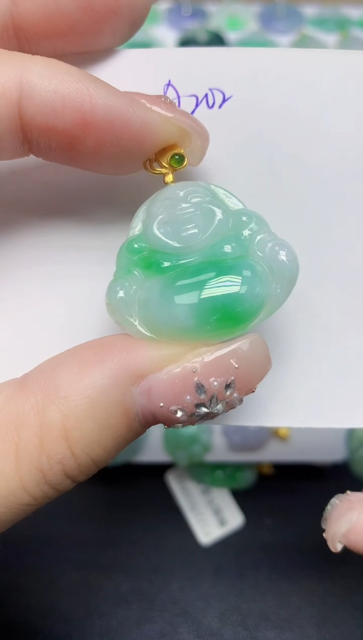 颈饰未镶嵌翡翠天然缅甸翡翠A货翡翠百元以上9元证书费自理