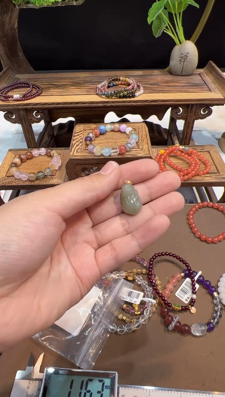 【闪购商品】和田玉吊坠(不含链)18K金镶嵌@@吊坠