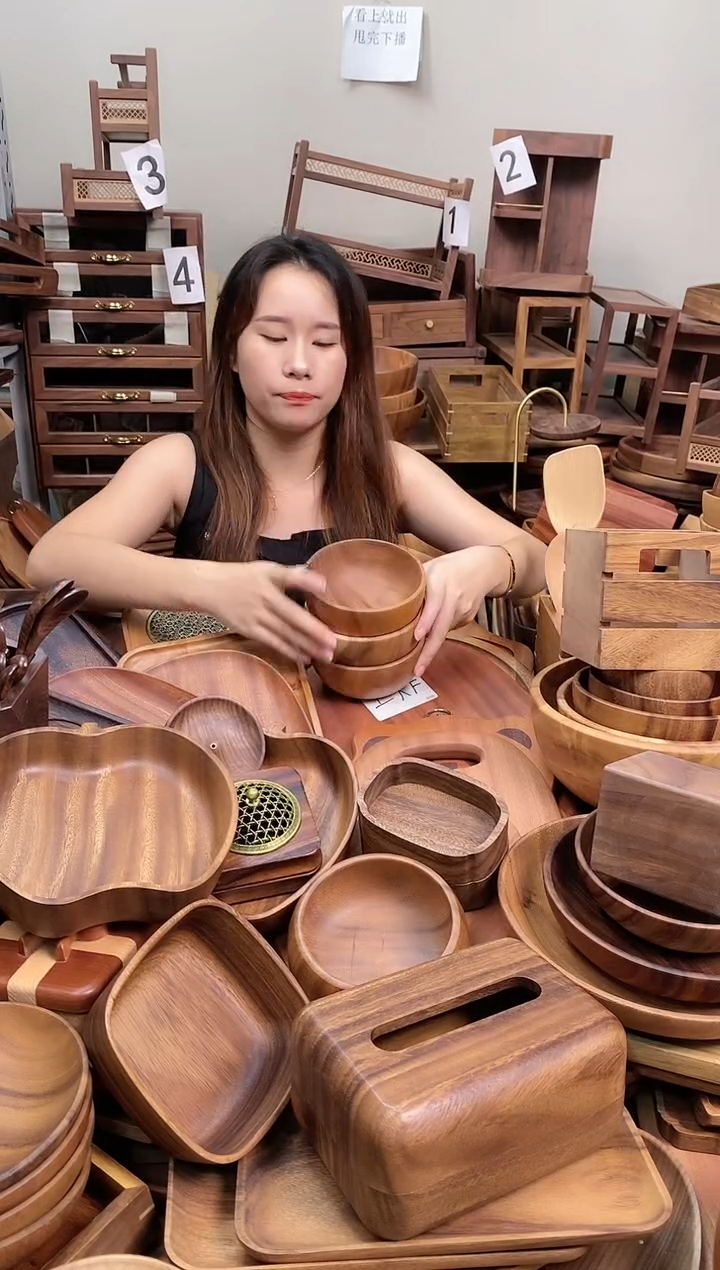  南美胡桃木碗13*6cm  内销  A