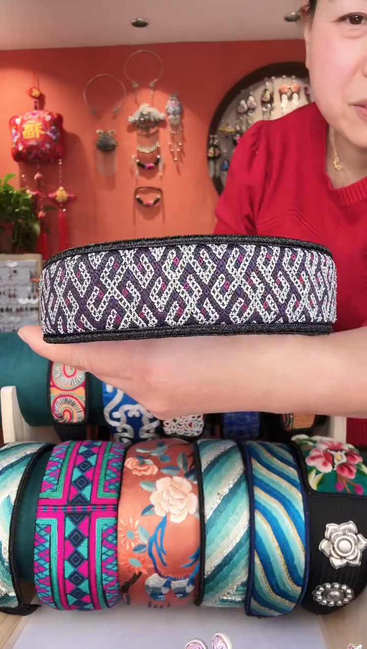 织绣手工苗绣刺绣饰品116发箍