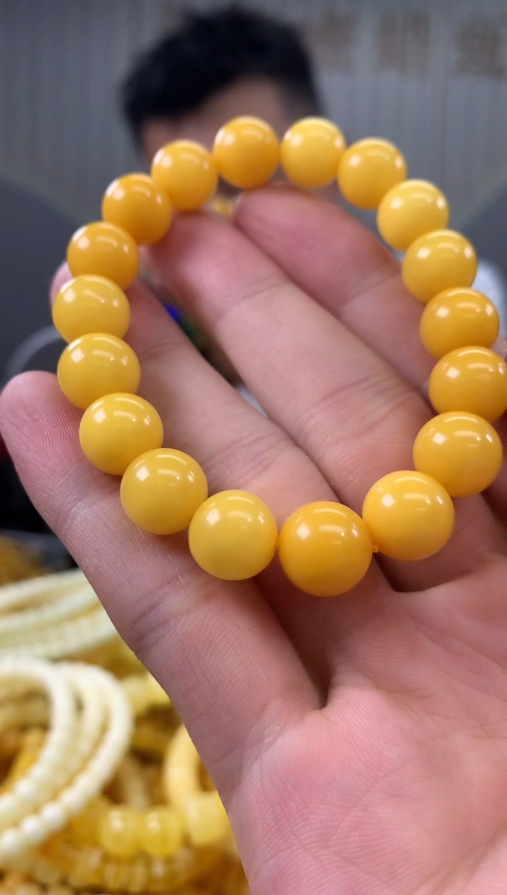 未镶嵌蜜蜡裸石手串