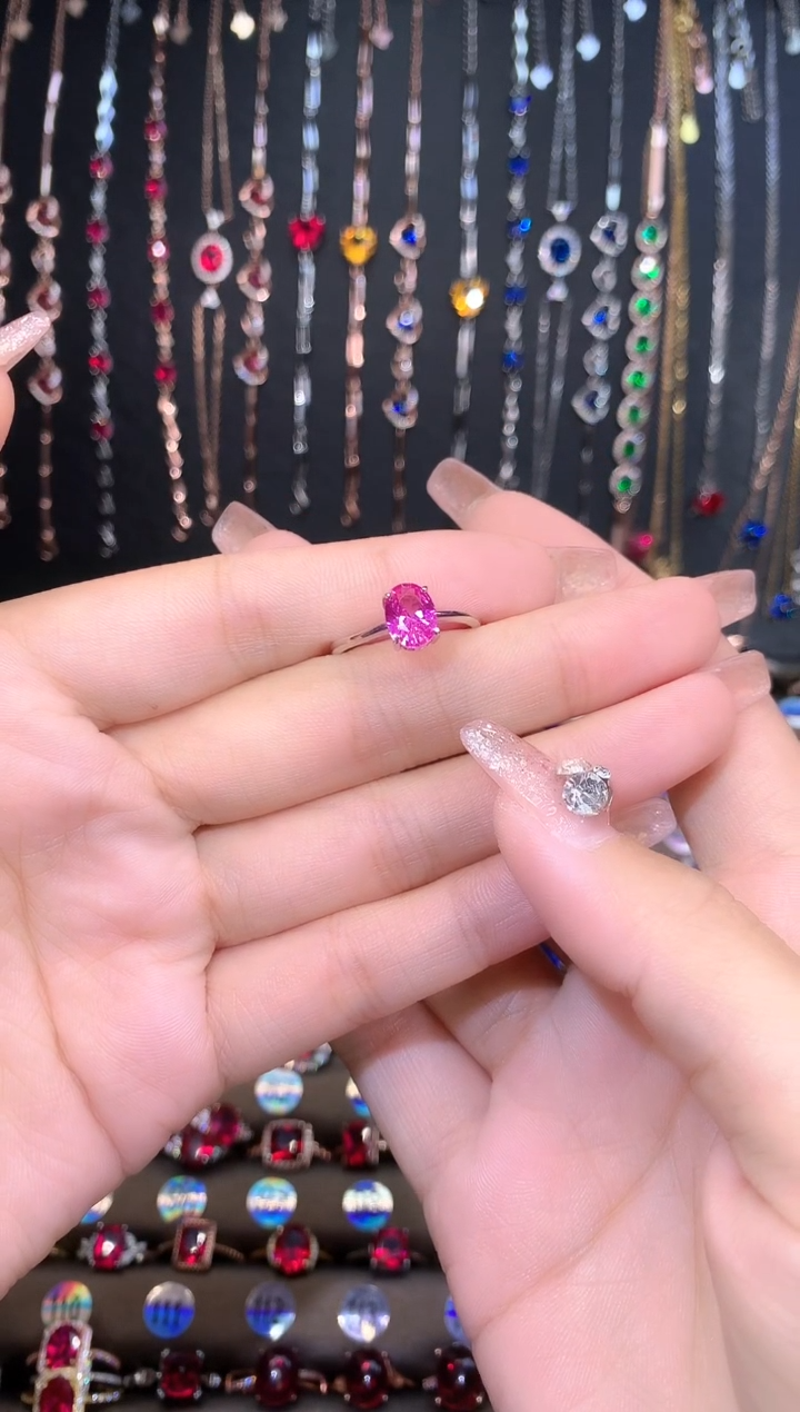 【闪购商品】蓝宝石戒指银S925镶嵌银色