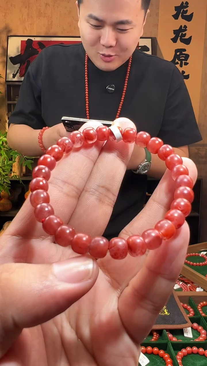 手链未镶嵌南红玛瑙瓦西南红7m/lla88012多样性发货