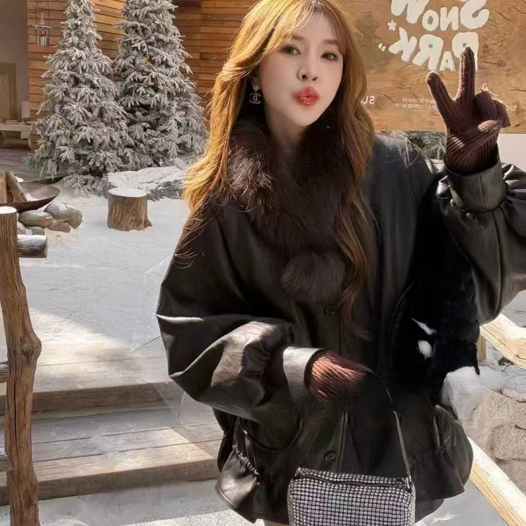 L衣长62    1929【灵感缪斯】皮衣外套