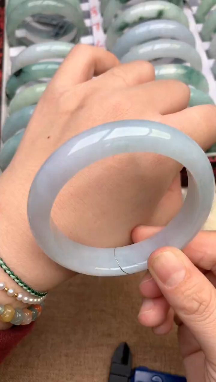 未镶嵌手镯翡翠静*缘一56圈