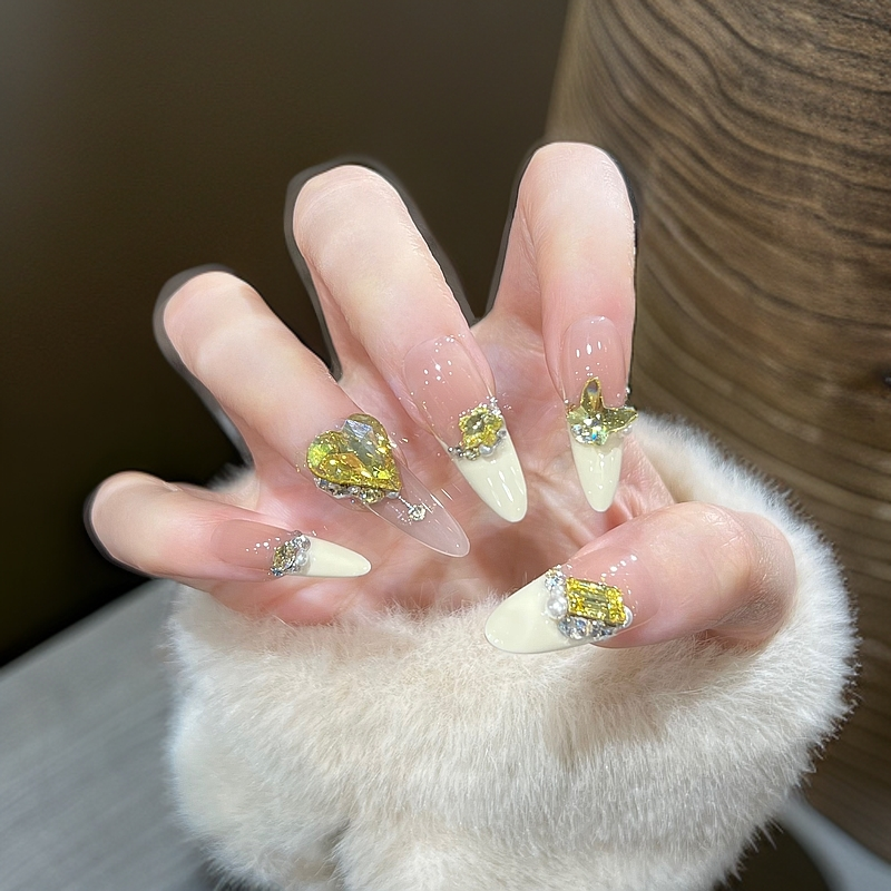 本宫指义【P6/施华】黄色法式穿戴甲 底色：国风3腮红