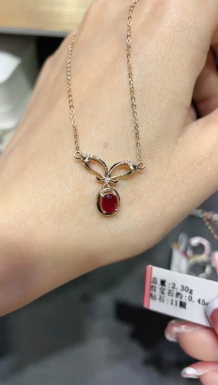 【闪购商品】红宝石项链18K金镶嵌·