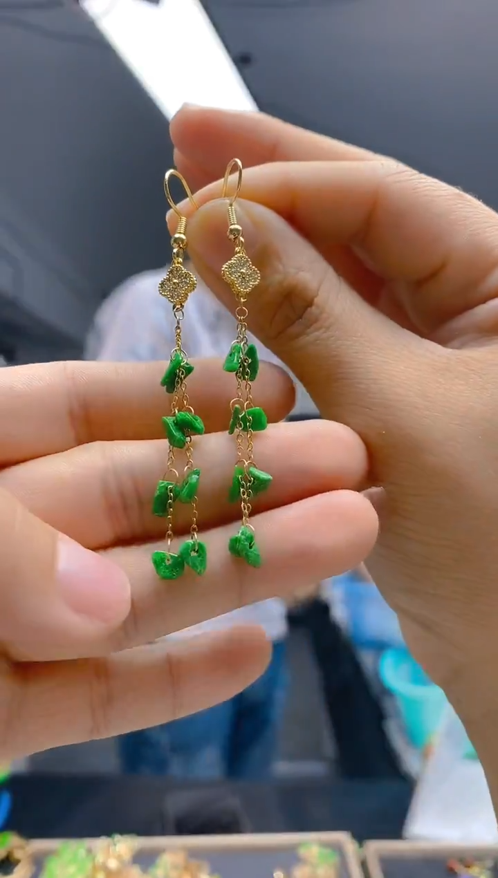 【闪购商品】翡翠耳饰合金273翡翠耳钩