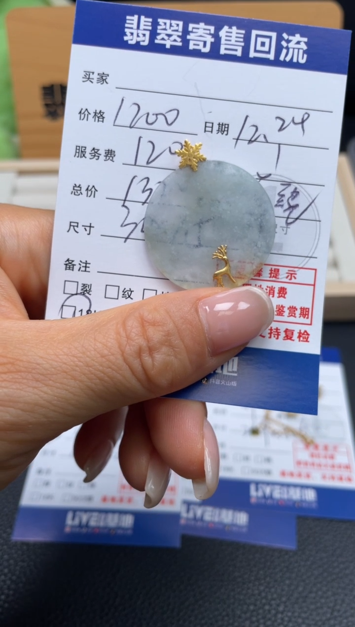 颈饰18K金镶嵌翡翠10152483