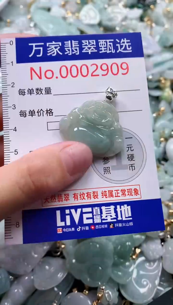 翡翠未镶嵌吊坠(不含链)2909