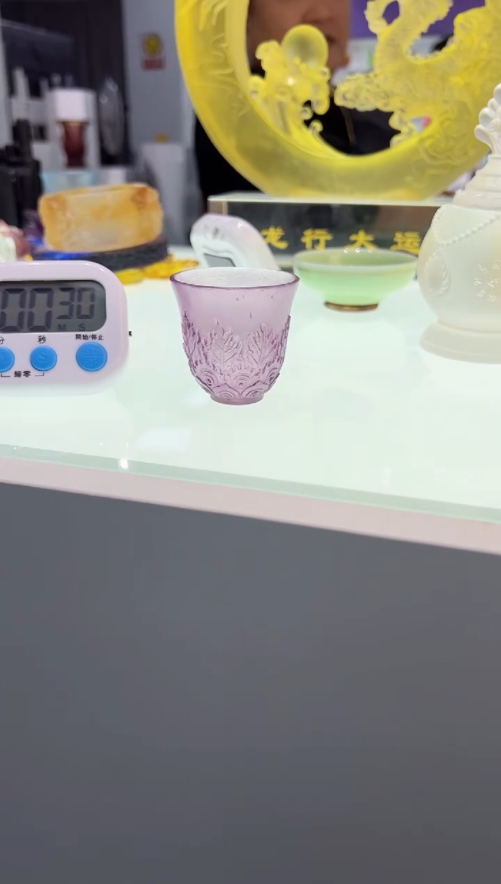 【闪购商品】泥塑古法琉璃杯子摆件