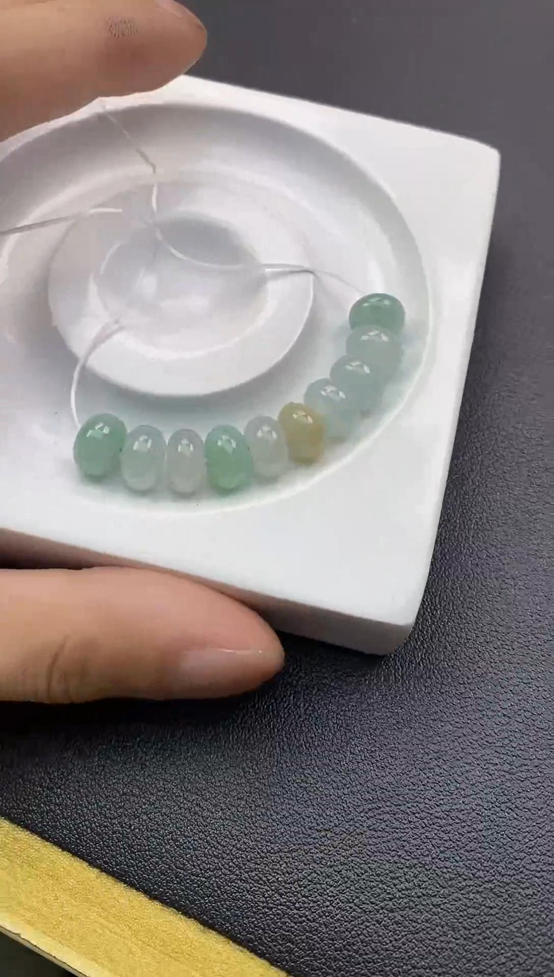 翡翠散珠未镶嵌34天然A货翡翠散珠卡