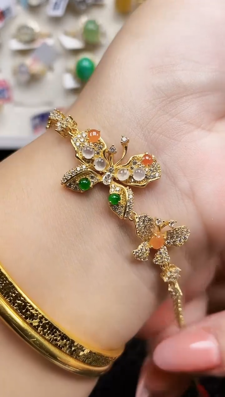 银S925镶嵌戒指翡翠6666