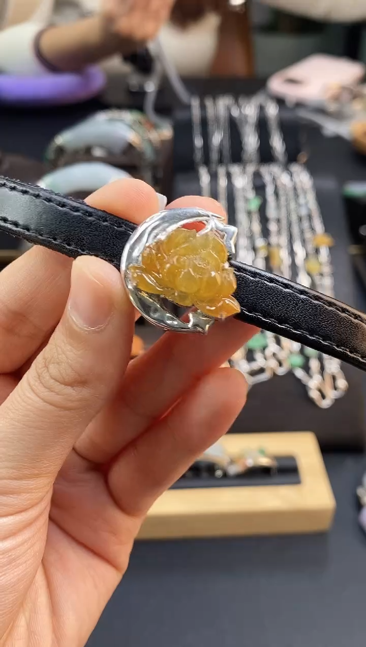 颈饰银S925镶嵌翡翠18173