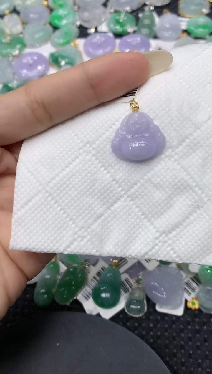 颈饰18K金镶嵌翡翠11111111111