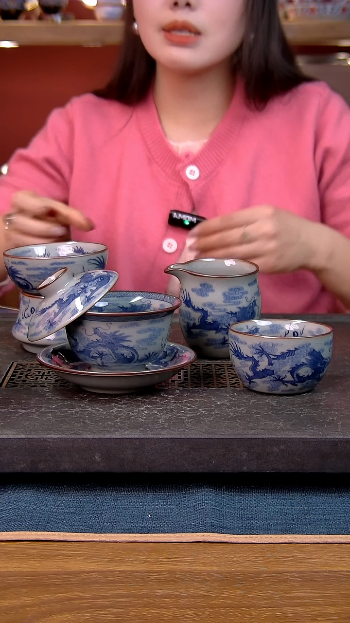 简装家用款4件套 老陶泥开片纹陶瓷茶具