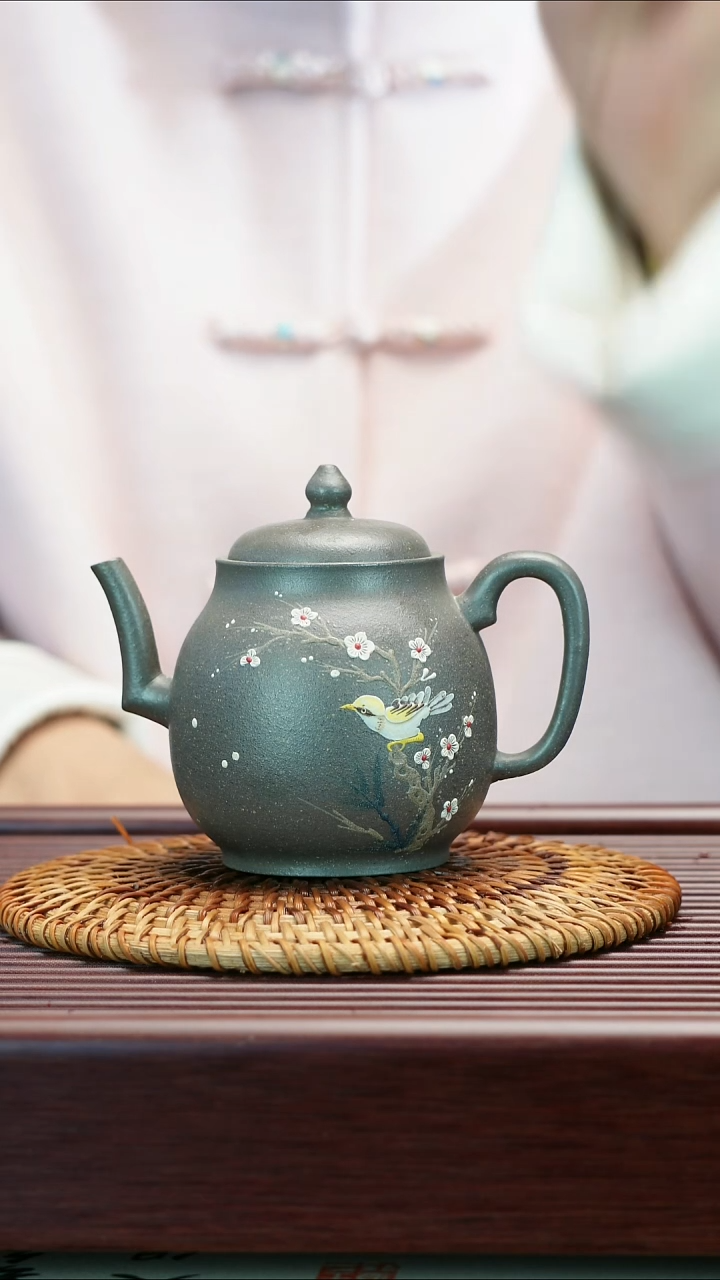 茶壶紫砂原矿老青灰泥  宫灯  200cc