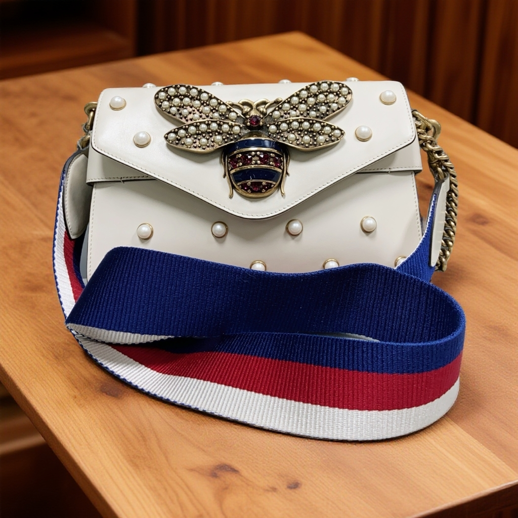 95新 GUCCI/古驰  玛格丽特珍珠单肩包  1856 3565 