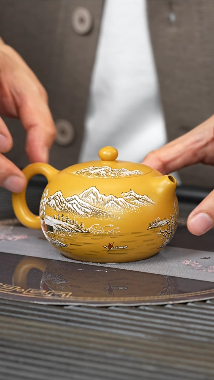 【闪购商品】紫砂茶壶YJB 黄金朱泥 西施 