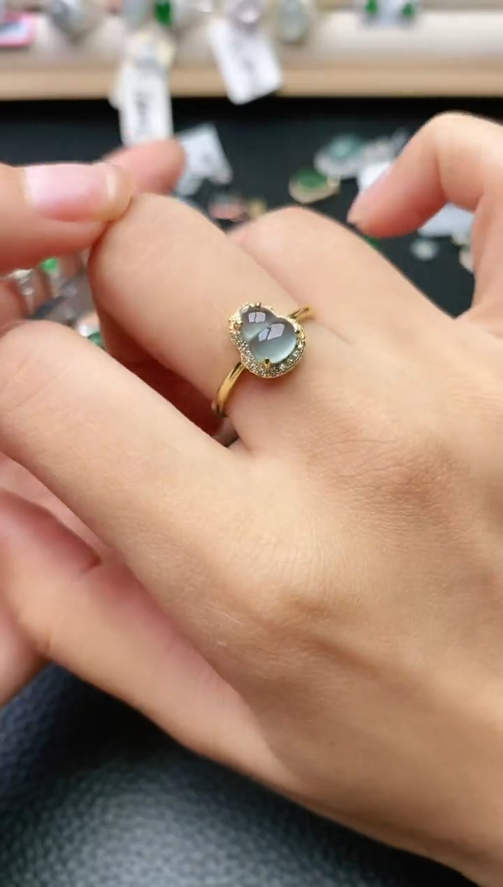 翡翠戒指银S925镶嵌1111111