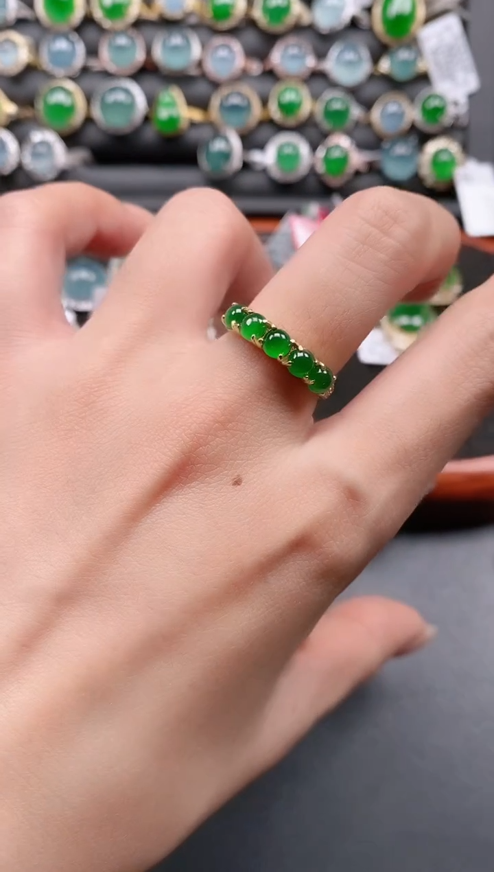 银S925镶嵌戒指翡翠11111