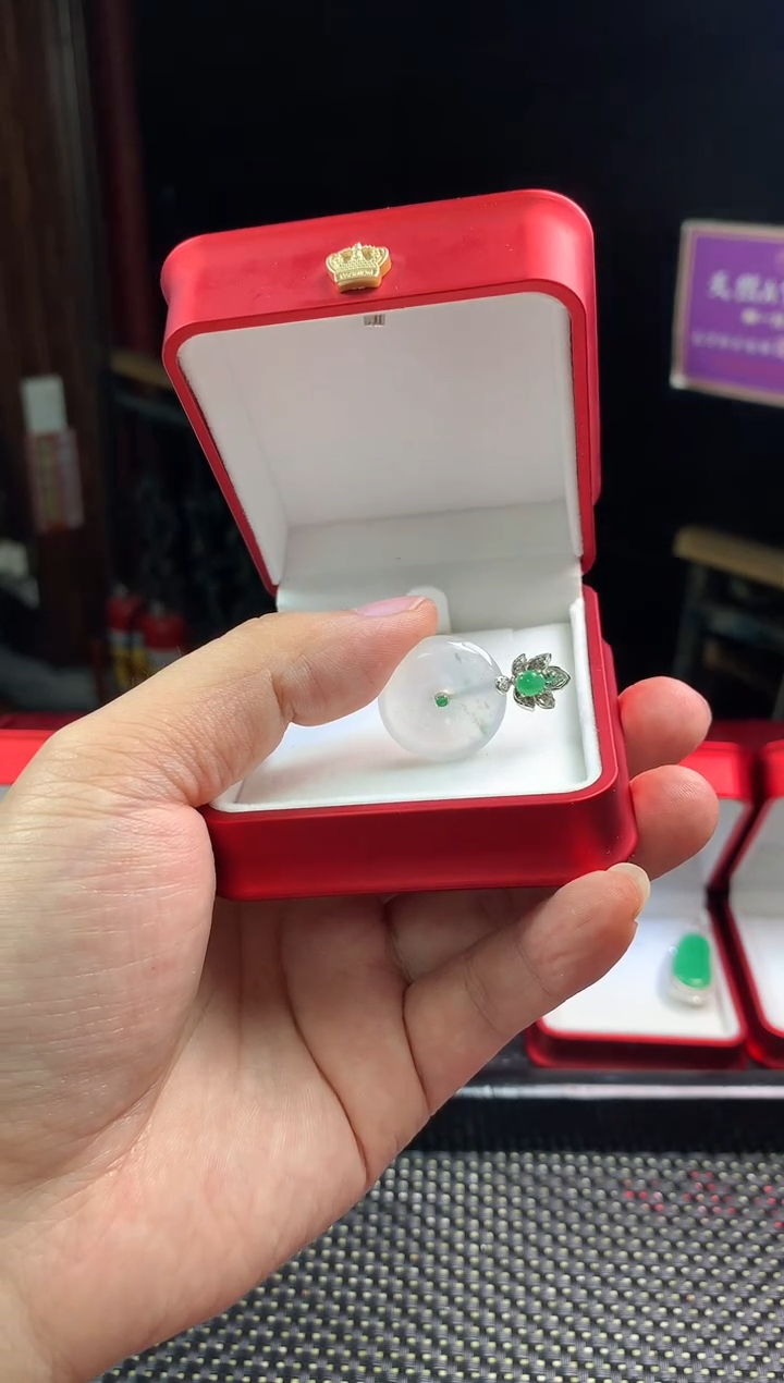 定制翡翠18K金镶嵌--50364