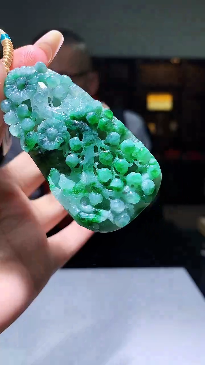 【闪购商品】定制翡翠未镶嵌1057xx-毛货挂件18