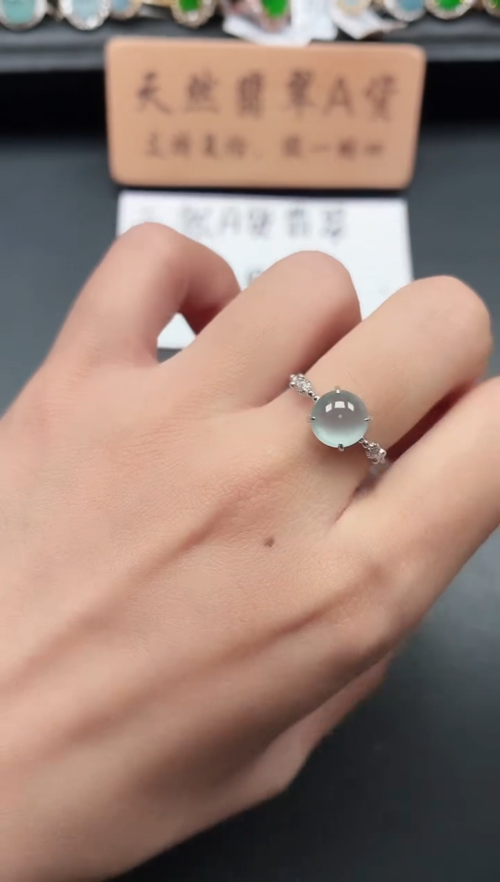 银S925镶嵌戒指翡翠1111