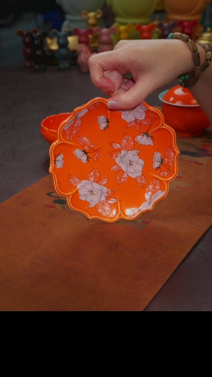 杯【宜景窑爱马仕橙系列】壶承