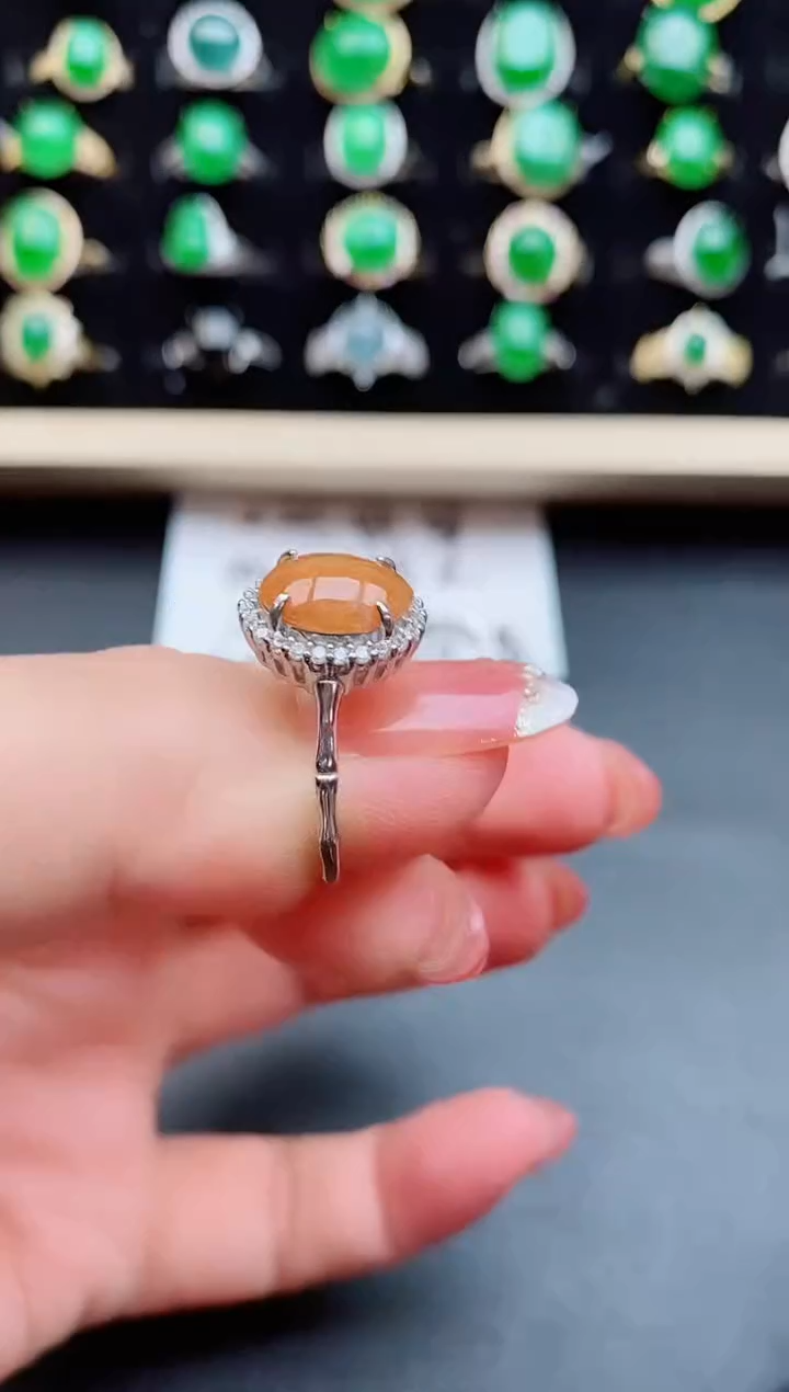 【闪购商品】翡翠戒指银S925镶嵌2122