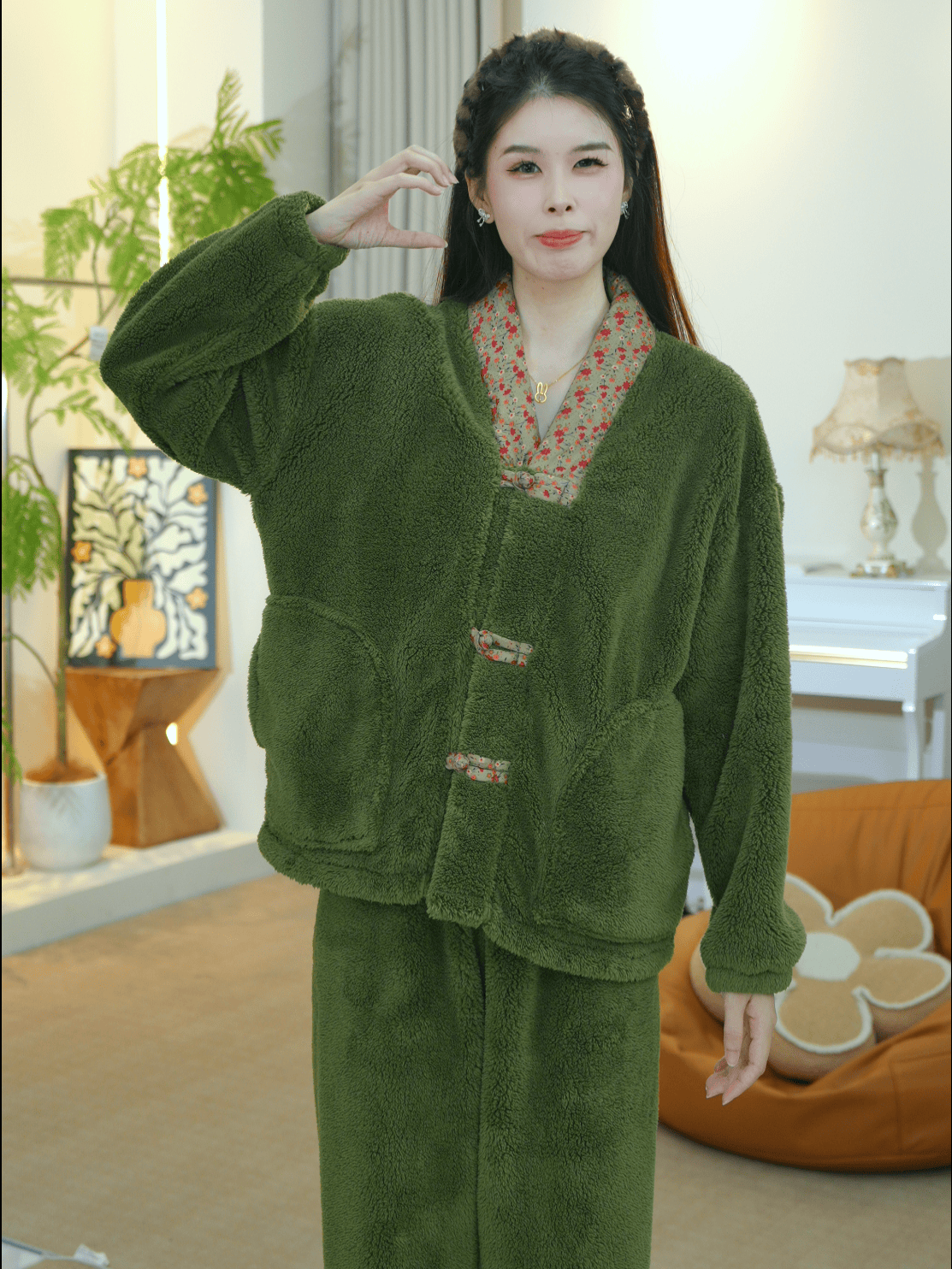 【橙橙专属】新款2025秋冬舒适时尚绒睡衣可外穿长袖家居服春秋CYR