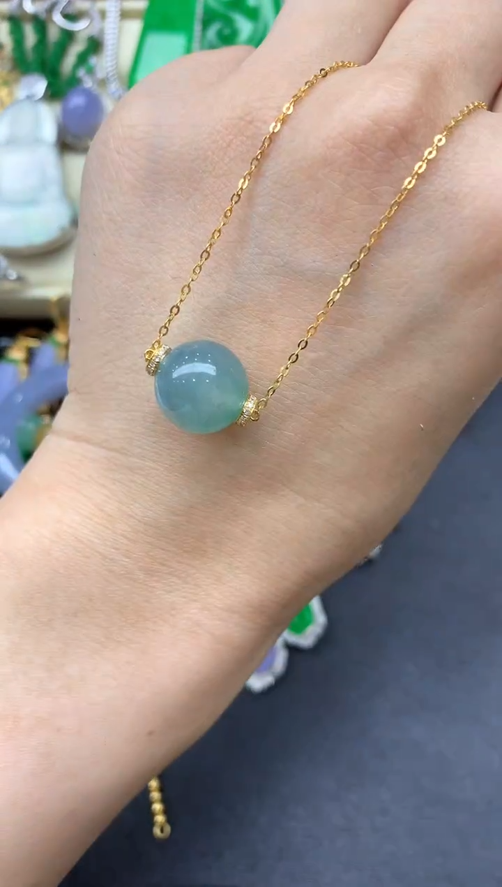 【闪购商品】翡翠颈饰18K金镶嵌528-中国好珍宝