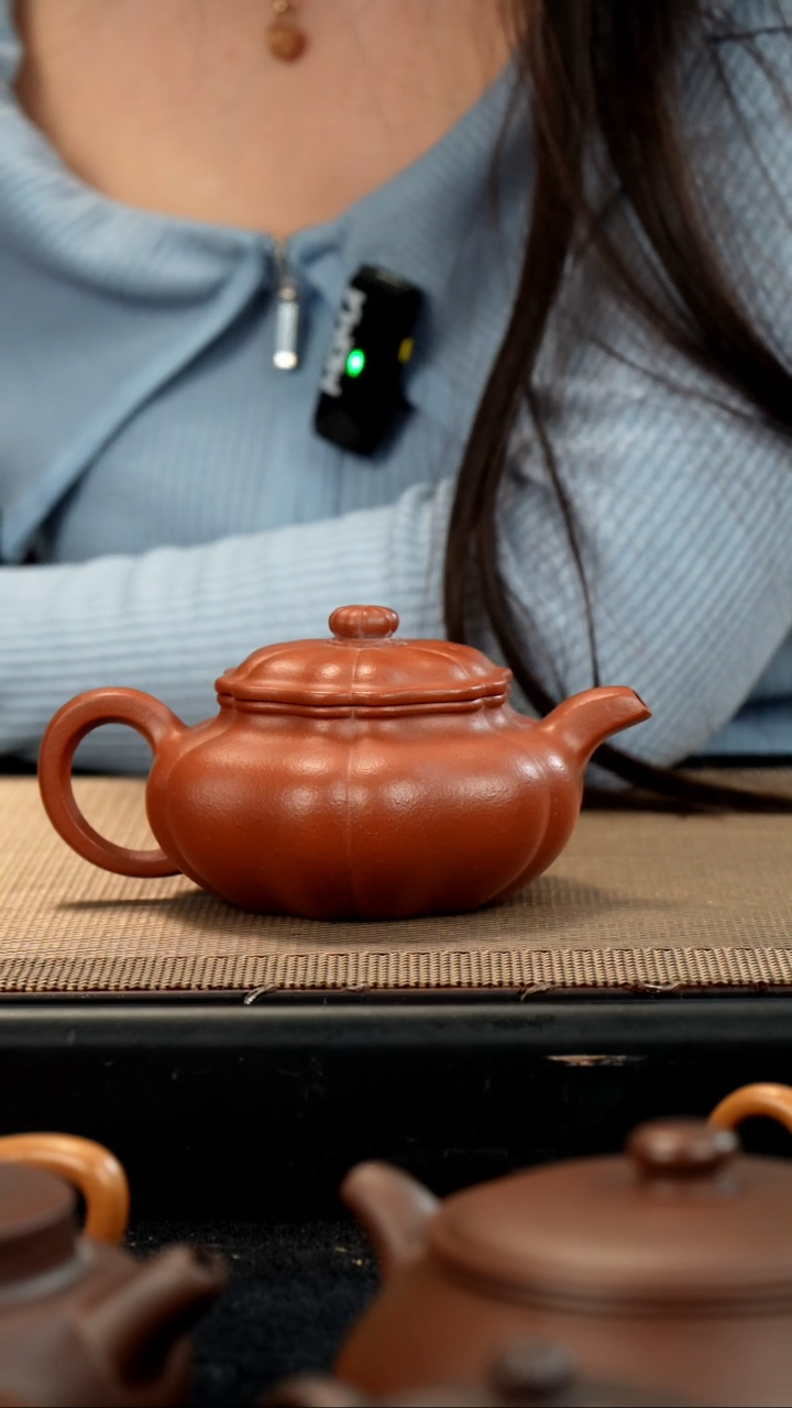 【闪购商品】紫砂茶壶生砂朱泥筋纹仿古