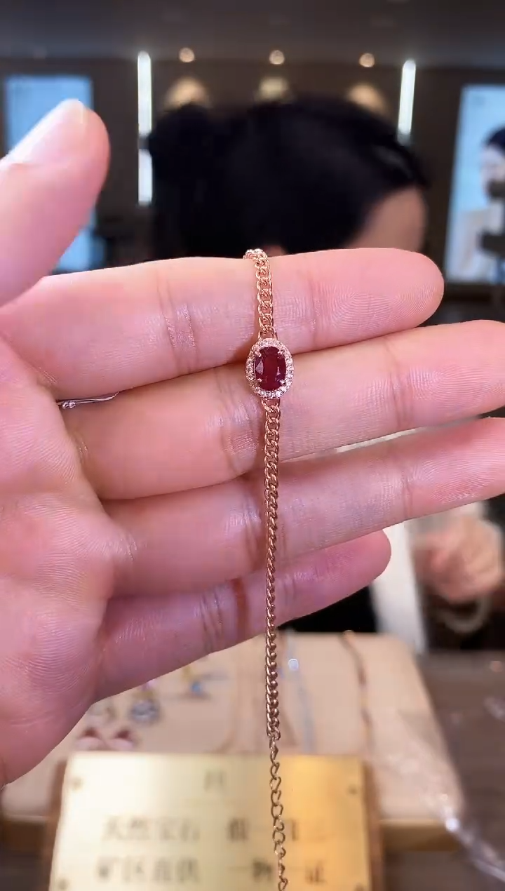【闪购商品】红宝石手链银S925镶嵌09