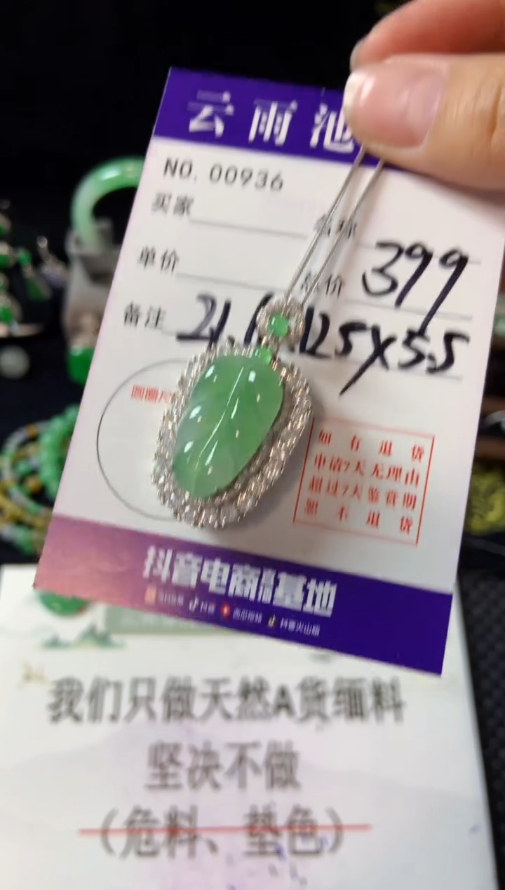 【闪购商品】翡翠颈饰银S925镶嵌翡翠