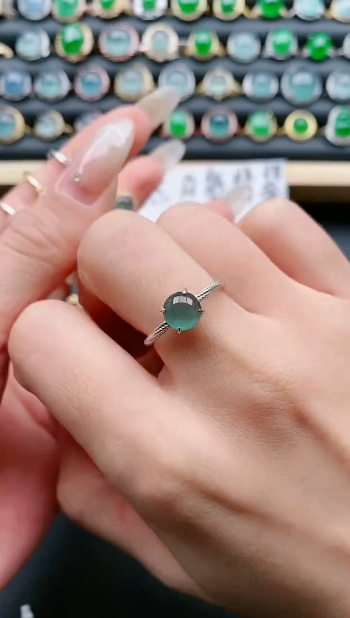 【闪购商品】翡翠戒指银S925镶嵌11111111