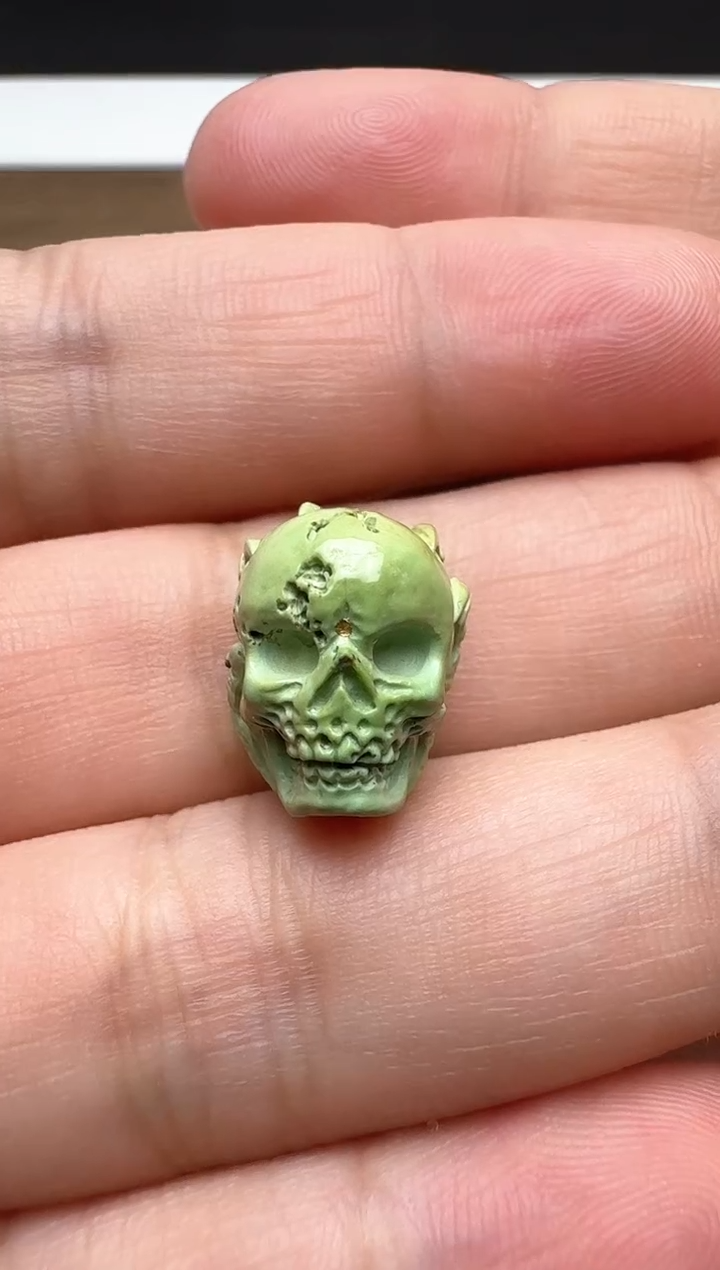 【闪购商品】绿松石手抓骷髅未镶嵌前后13左右11高14.6