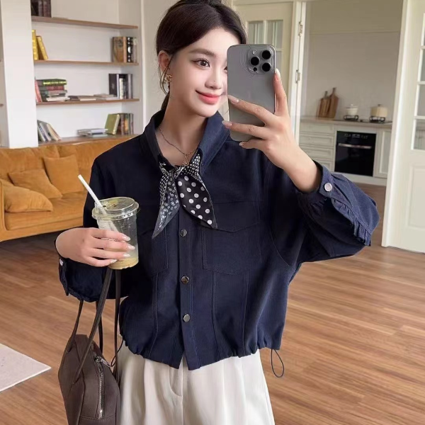 衬衫长袖气质翻领百搭纯棉亲肤打底衬衫春季常规袖