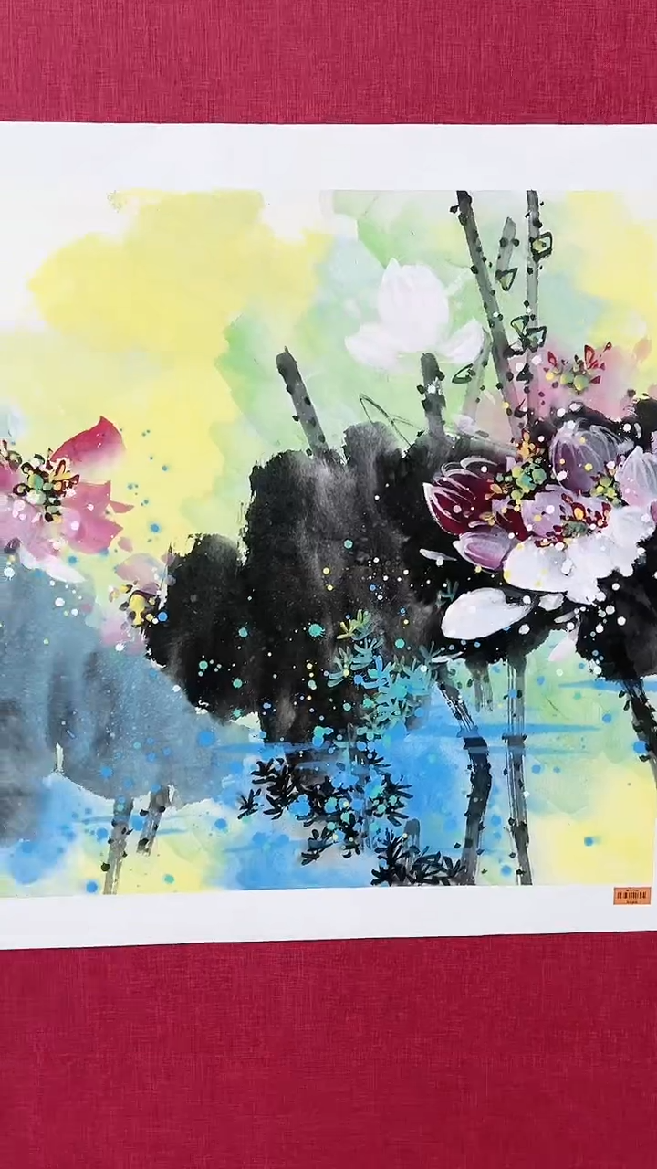 【闪购商品】绘画杨风顺绘画4平尺花鸟铜奖紫袍作品