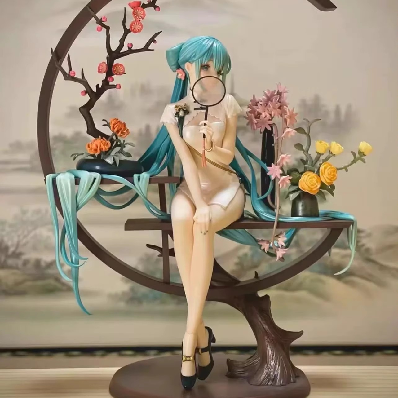 初音未来韶华miku手办二次元歌姬古风旗袍模型摆件4