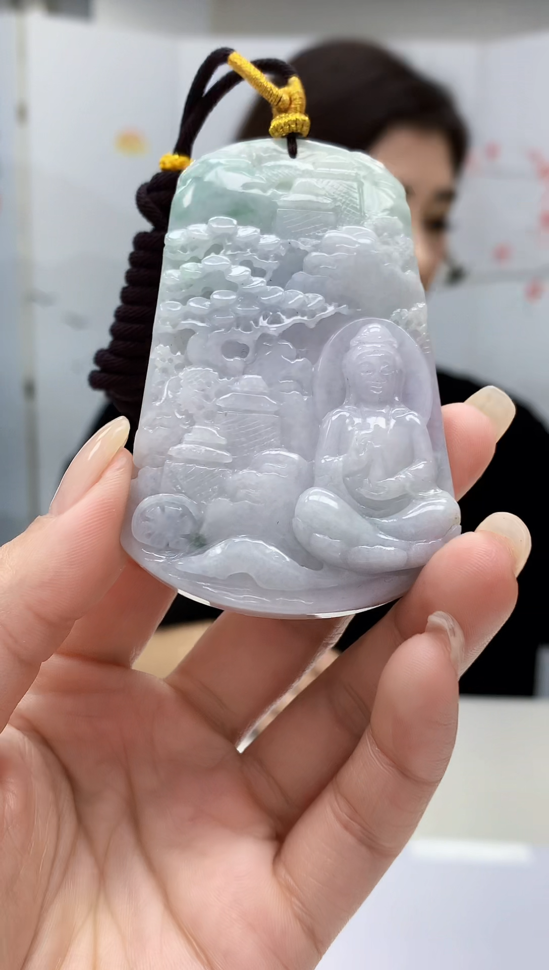 【闪购商品】定制翡翠未镶嵌4829lr-毛货挂件3