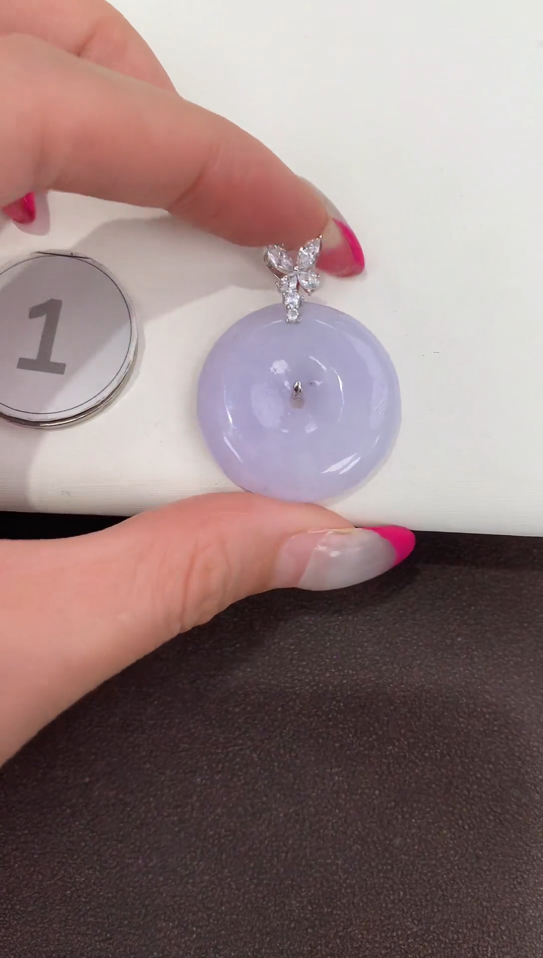 颈饰银S925镶嵌翡翠缅甸a货翡翠