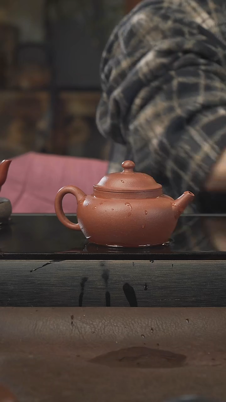 茶壶紫砂笠帽，降坡泥，180cc