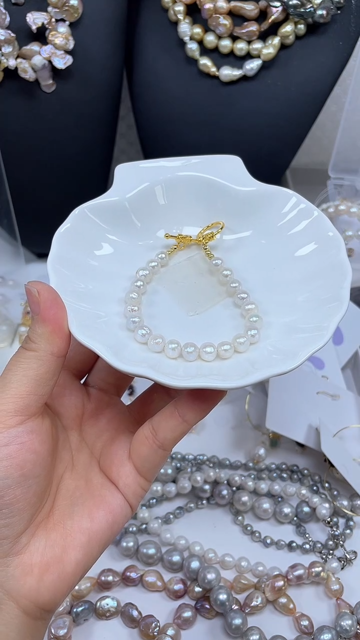 未镶嵌淡水珍珠手链【纯恬巴洛克饰品】
