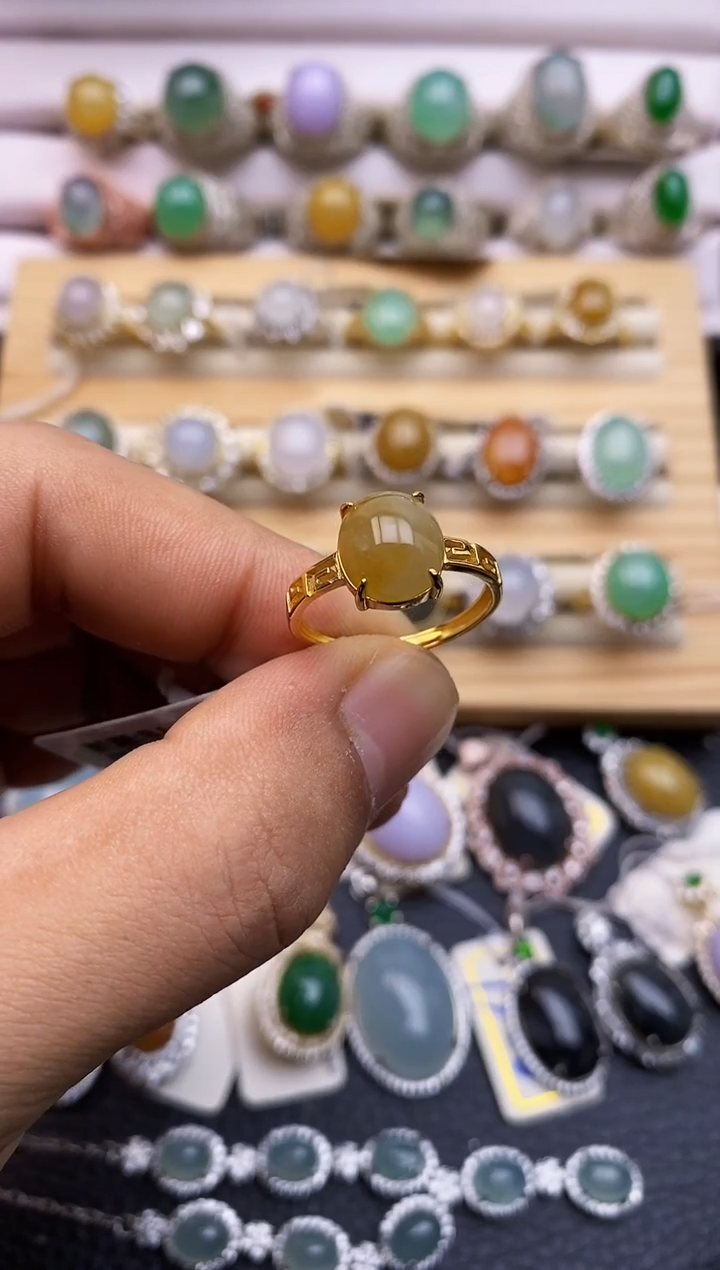 【闪购商品】翡翠戒指银S925镶嵌/0006