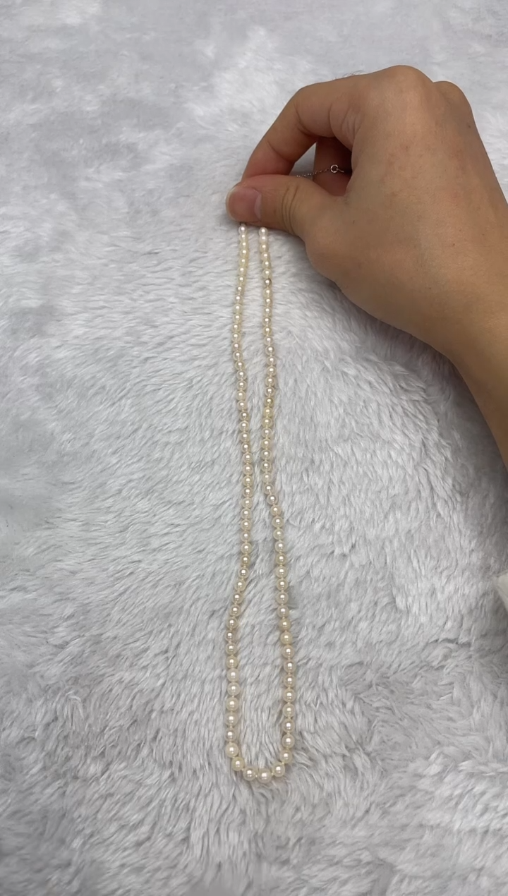 项链银S925镶嵌海水珍珠AK羽皇金4-4.5mm