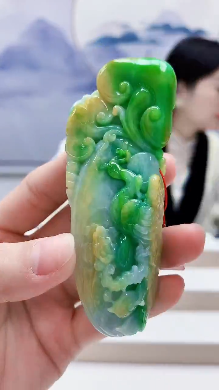 未镶嵌定制翡翠4852lr-毛货挂件45