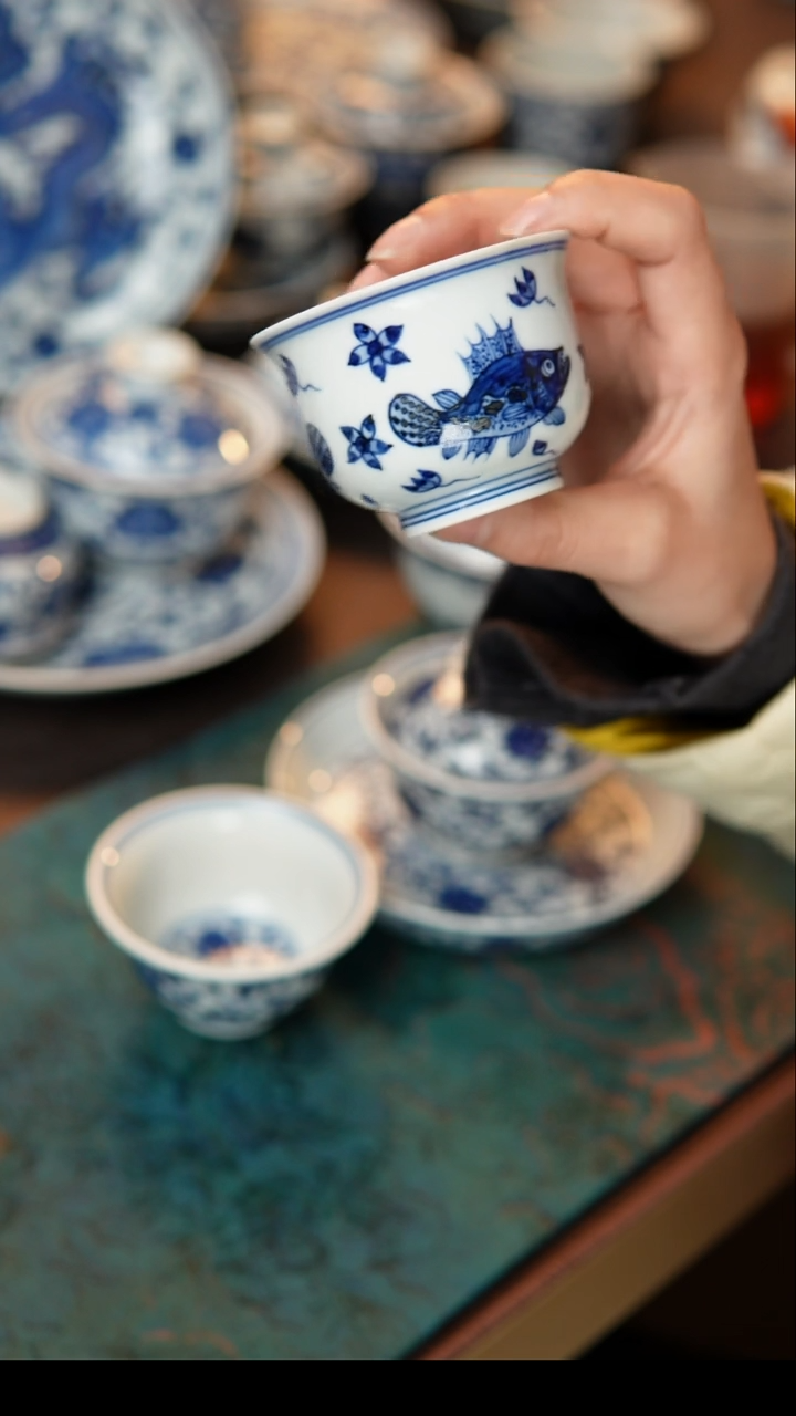 茶具桃花鲑鱼主人杯