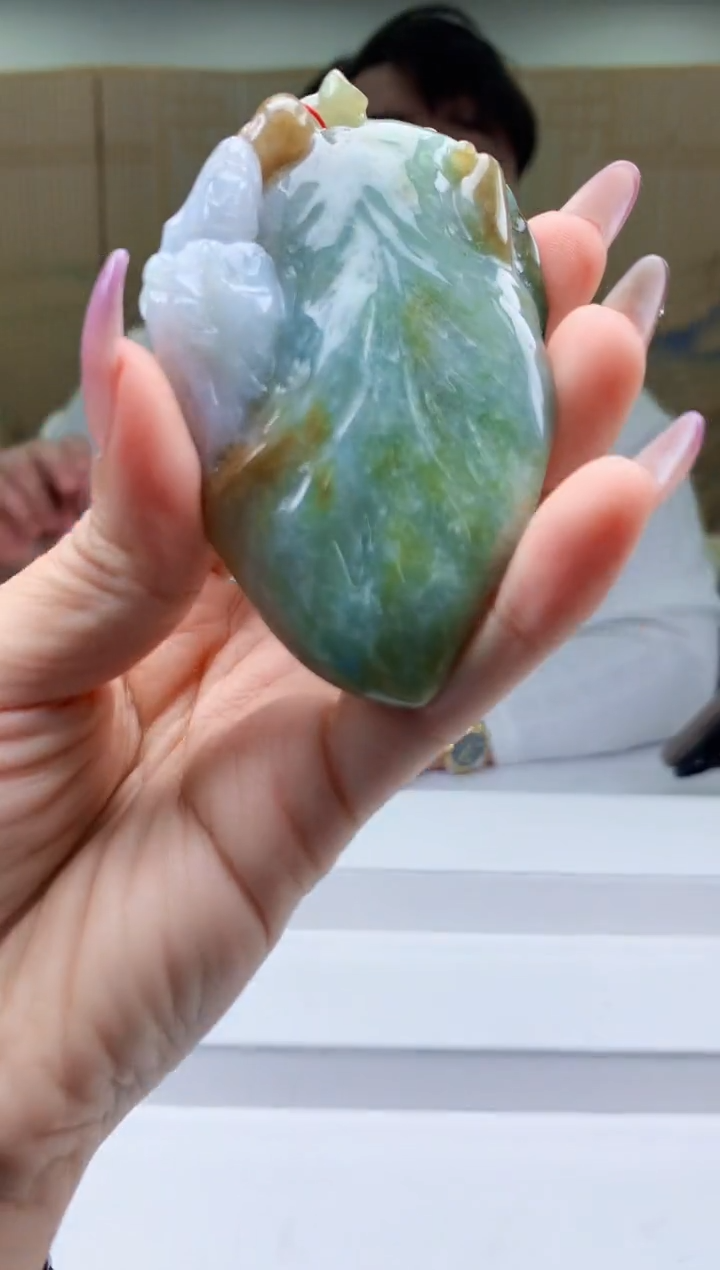 【闪购商品】定制翡翠未镶嵌5060ty-毛货挂件217